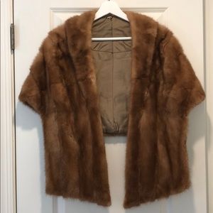 Vintage Mink Fur Stole Shawl